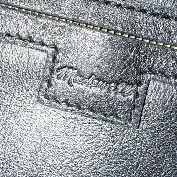 Madewell The Zip-Top Medium Transport Tote Black Leather MISSING LONG STRAP - Picture 11 of 14